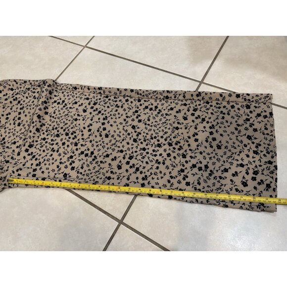 SHEIN Lune Floral Print Capir/Cropped Pants w/ Pockets Tie Waist Wide Leg Size L - Picture 6 of 9